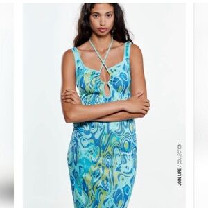 BNWT ZARA JACQUARD DRESS SZ MEDIUM